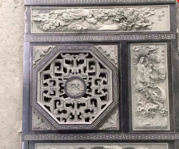 芝麻黑庙宇精美浮雕